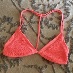 Tori Praver pink bikini top